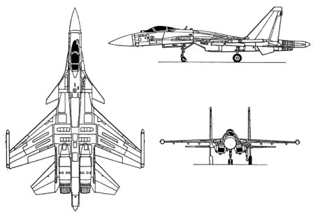 苏-37三视图